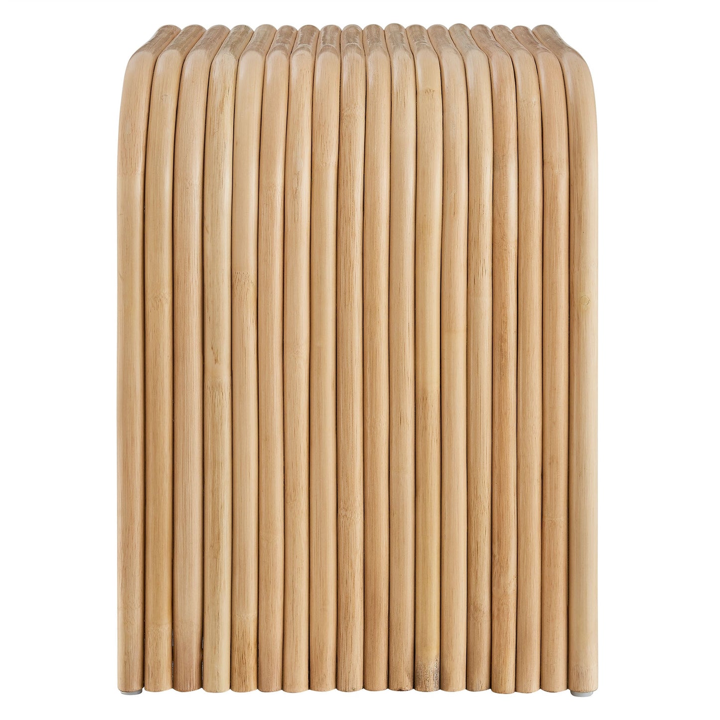 Eve Curved Natural Rattan Side Table