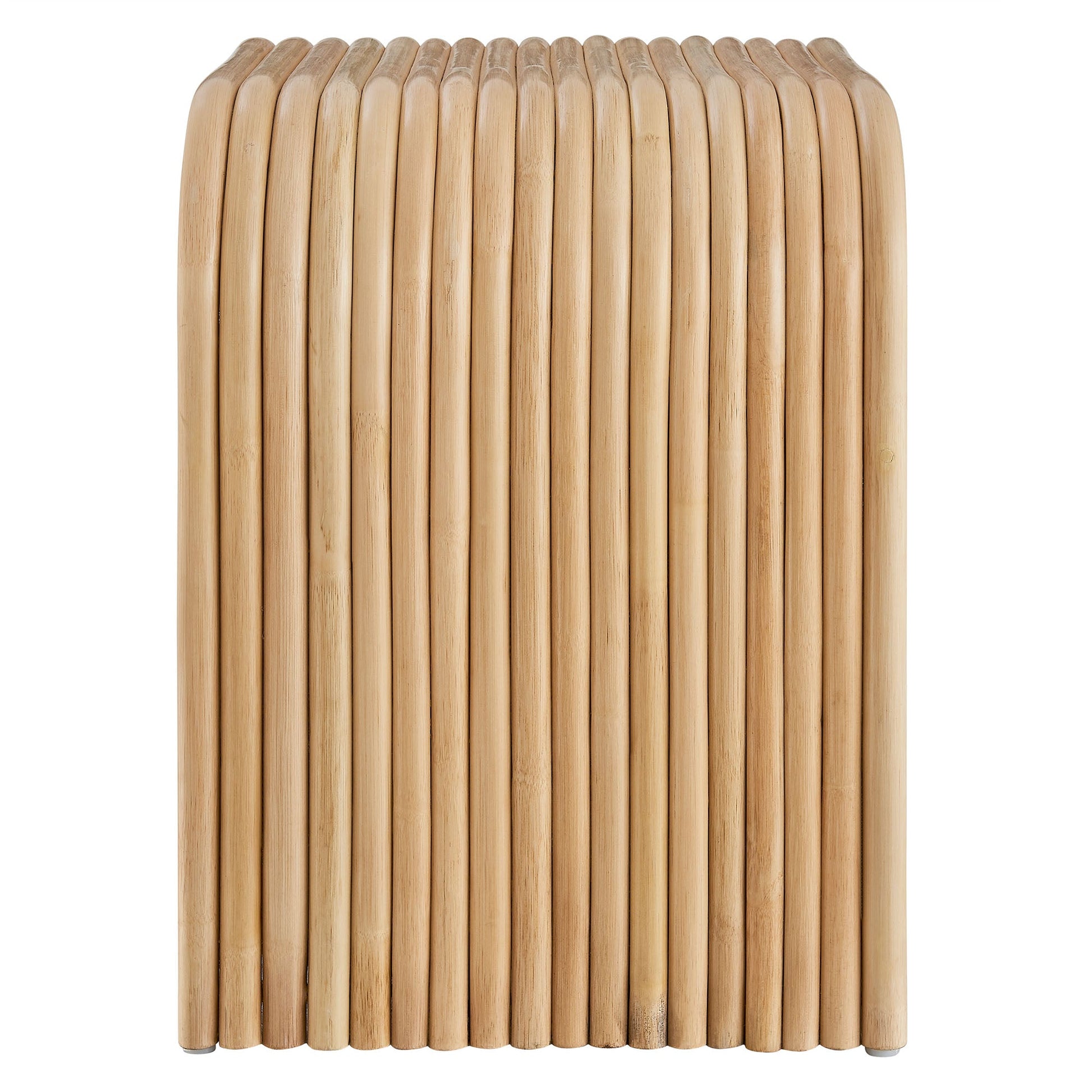 Eve Curved Natural Rattan Side Table