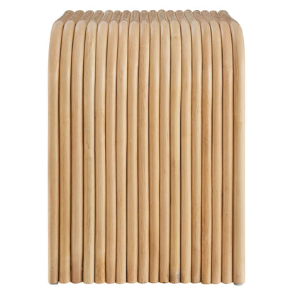 Eve Curved Natural Rattan Side Table