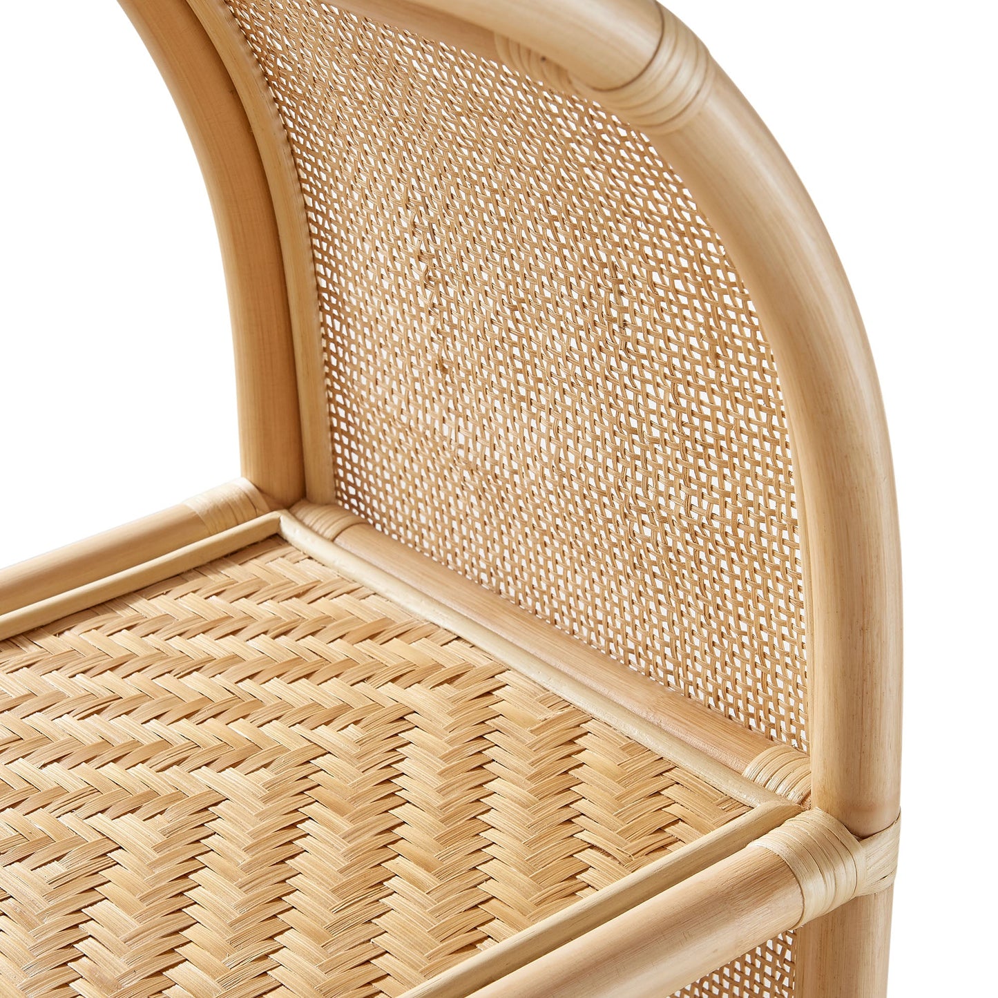 Celeste 67 Inch Tall Arched Natural Rattan Bookshelf