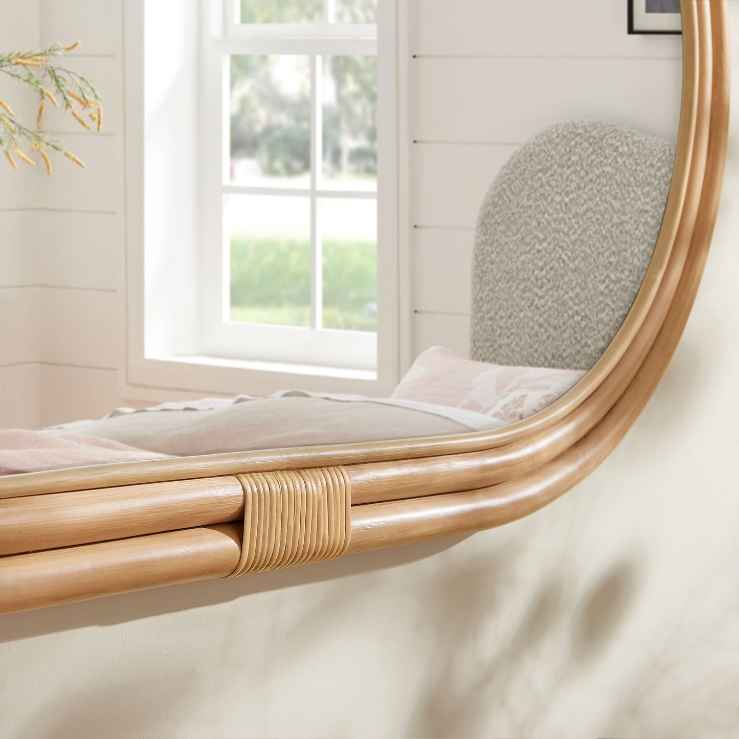 Corsica Oval Rattan Wall Mirror