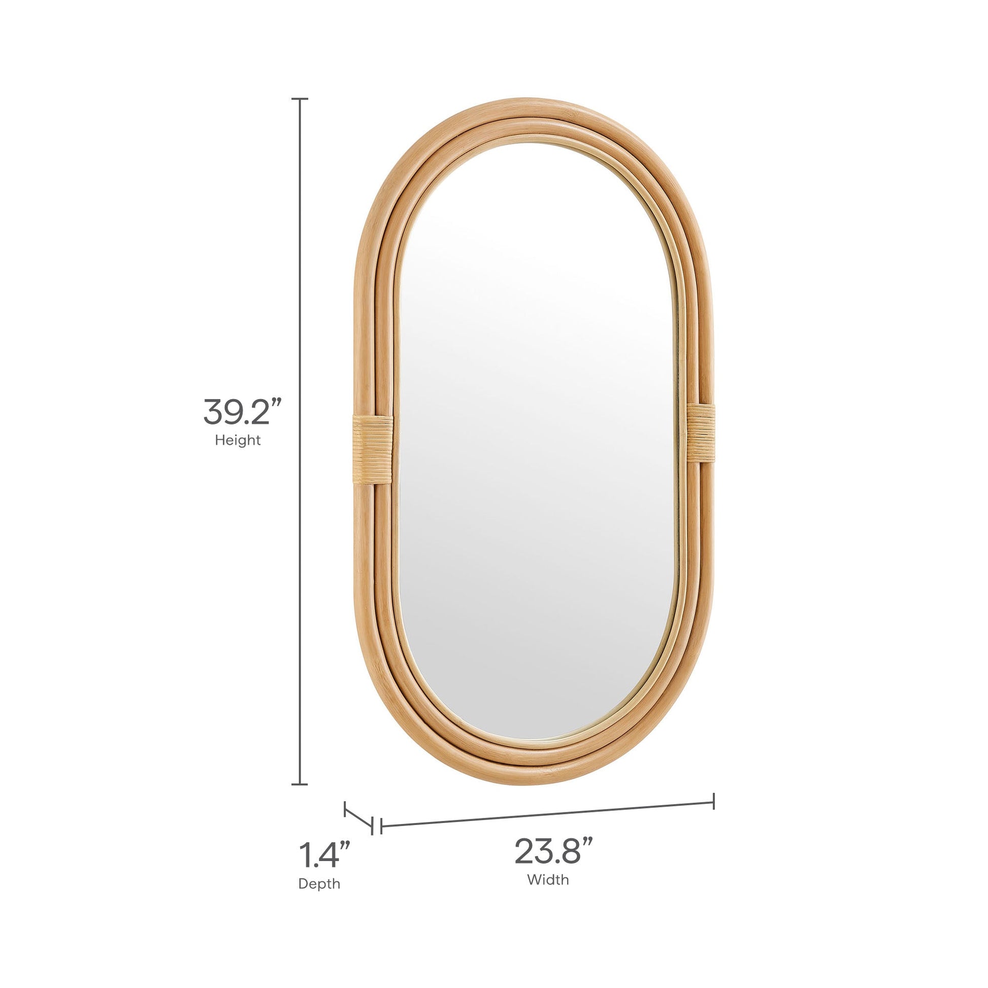 Corsica Oval Rattan Wall Mirror