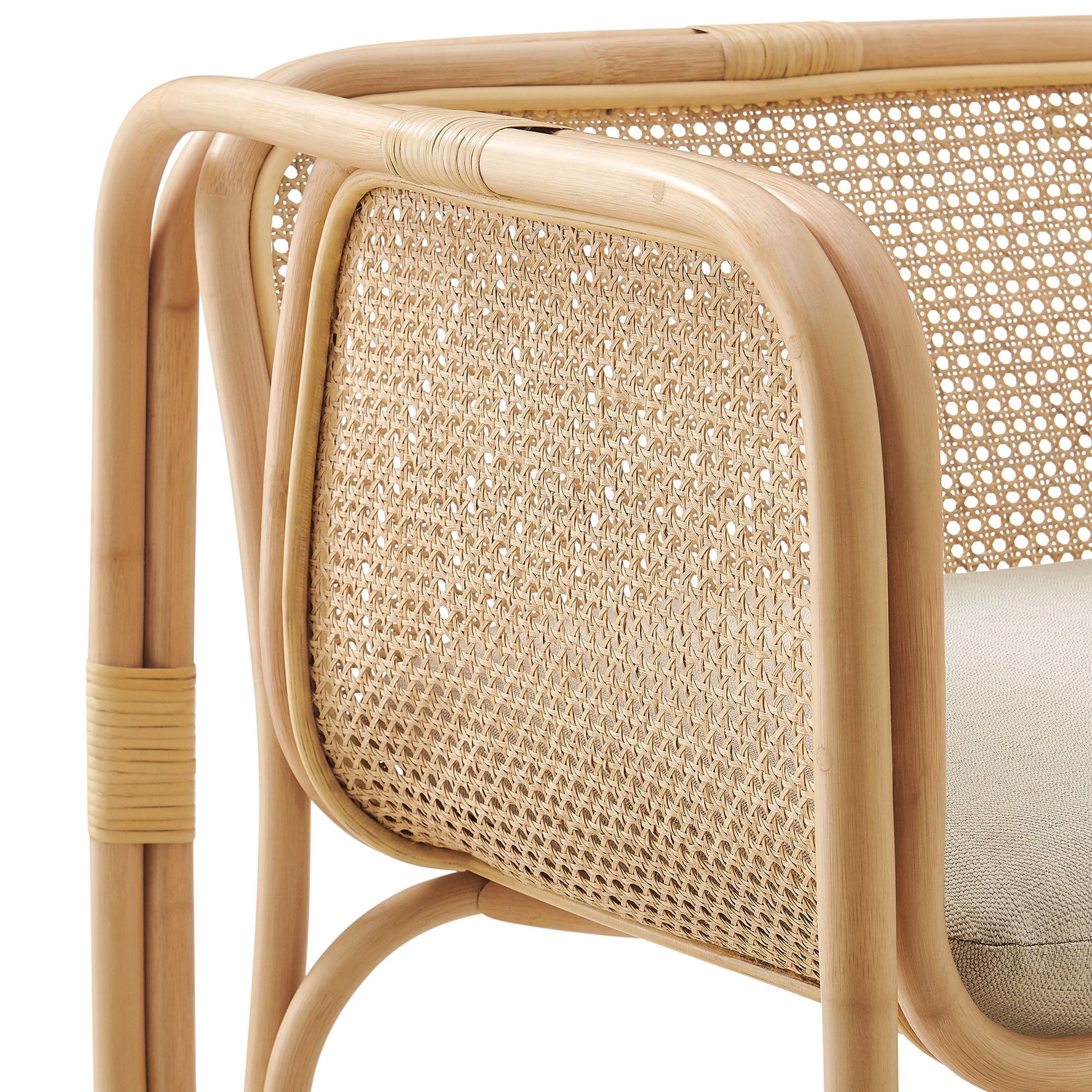 Ellis Natural Rattan Accent Armchair