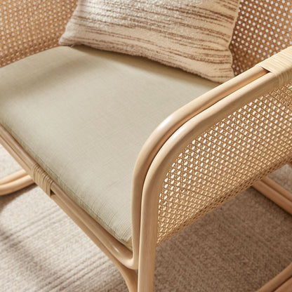 Ellis Natural Rattan Accent Armchair