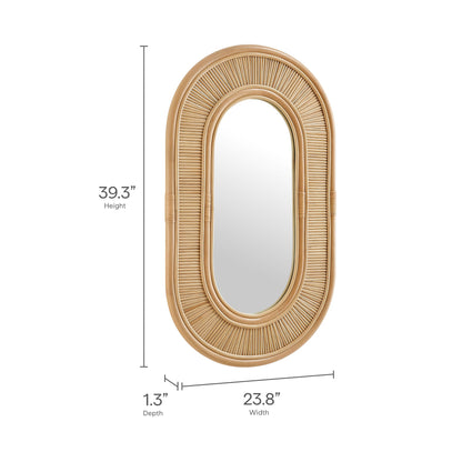 Sovana Oval Rattan Wall Mirror