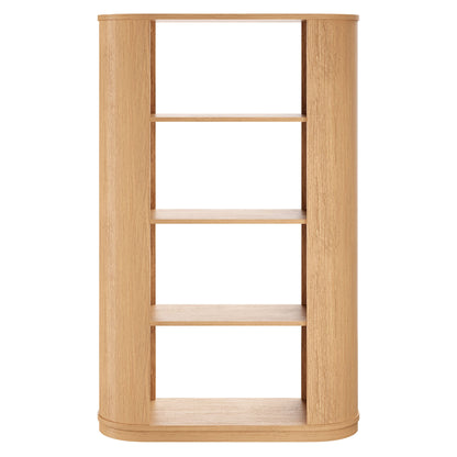 Aspect 74 Inch Curved 4 Tier Bookshelf