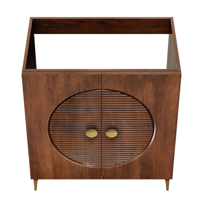 Vernon 30" Fluted Wood Vanity Cabinet Without Sink