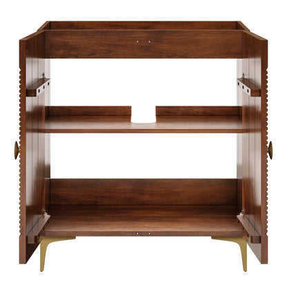 Vernon 30" Fluted Wood Vanity Cabinet Without Sink