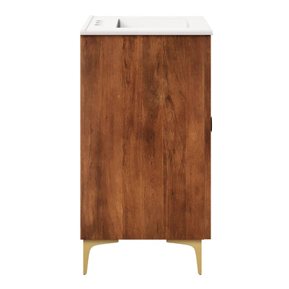 Vernon 30" Fluted Wood Vanity Cabinet With Sink