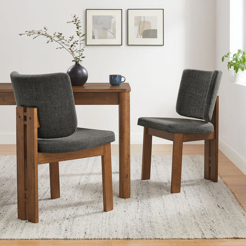 Alba Armless Upholstered Dining Chairs Set Of 2