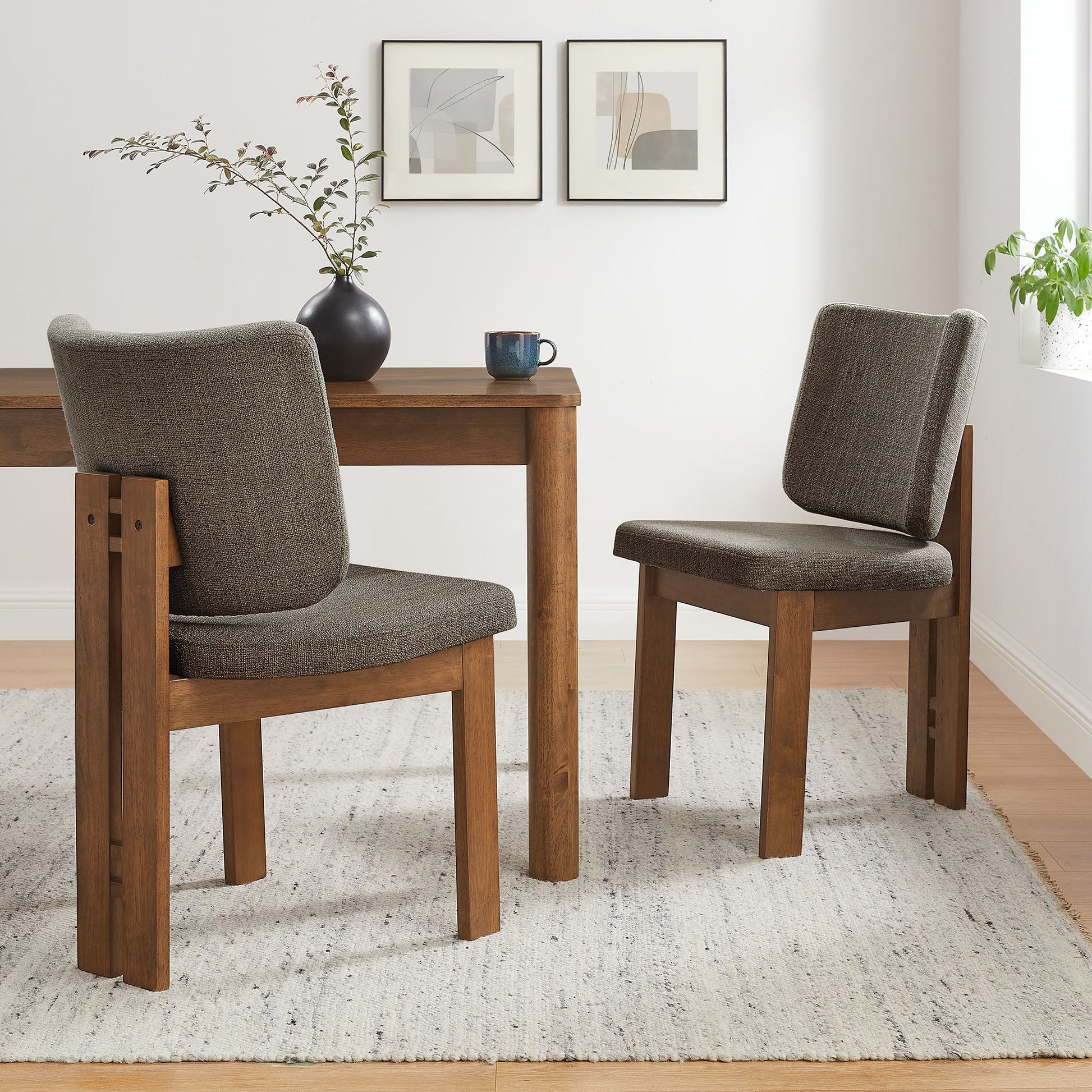 Alba Armless Upholstered Dining Chairs Set Of 2