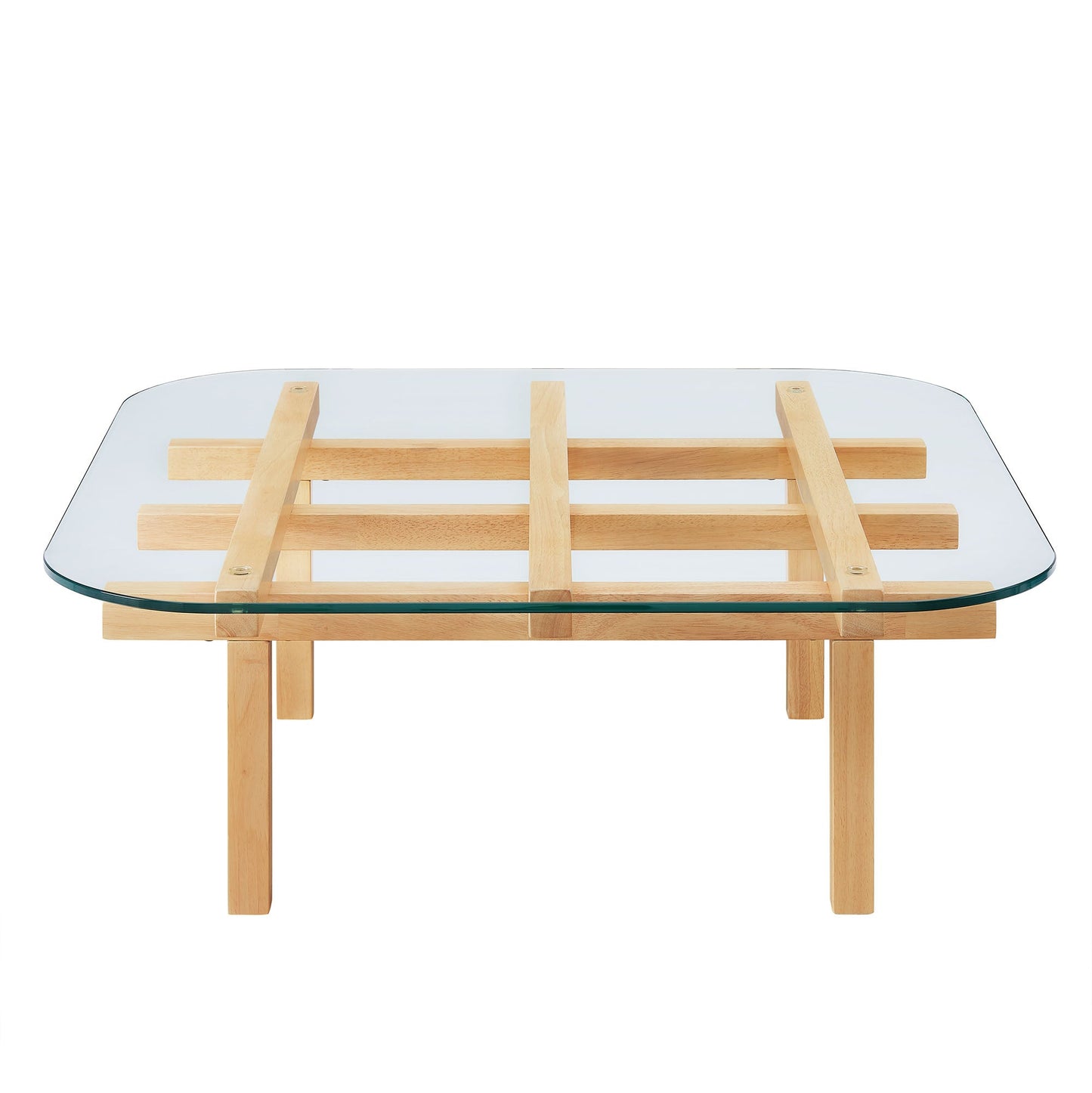 Isby 35 Inch Tempered Glass Coffee Table