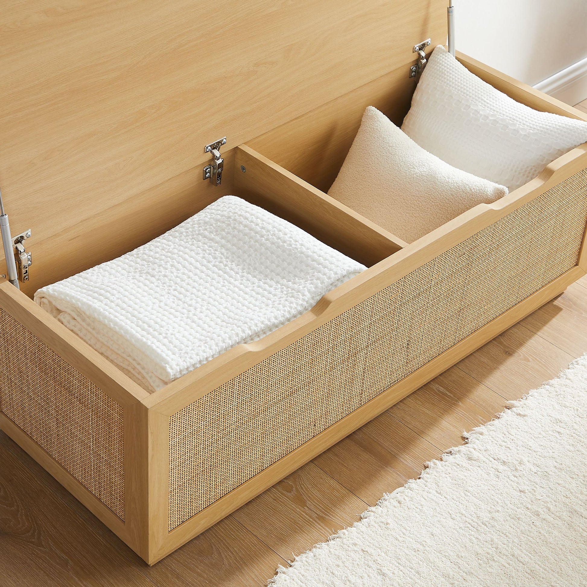 Soma Fluted 3-in-1 Hall Tree With Storage Bench and Coat Rack