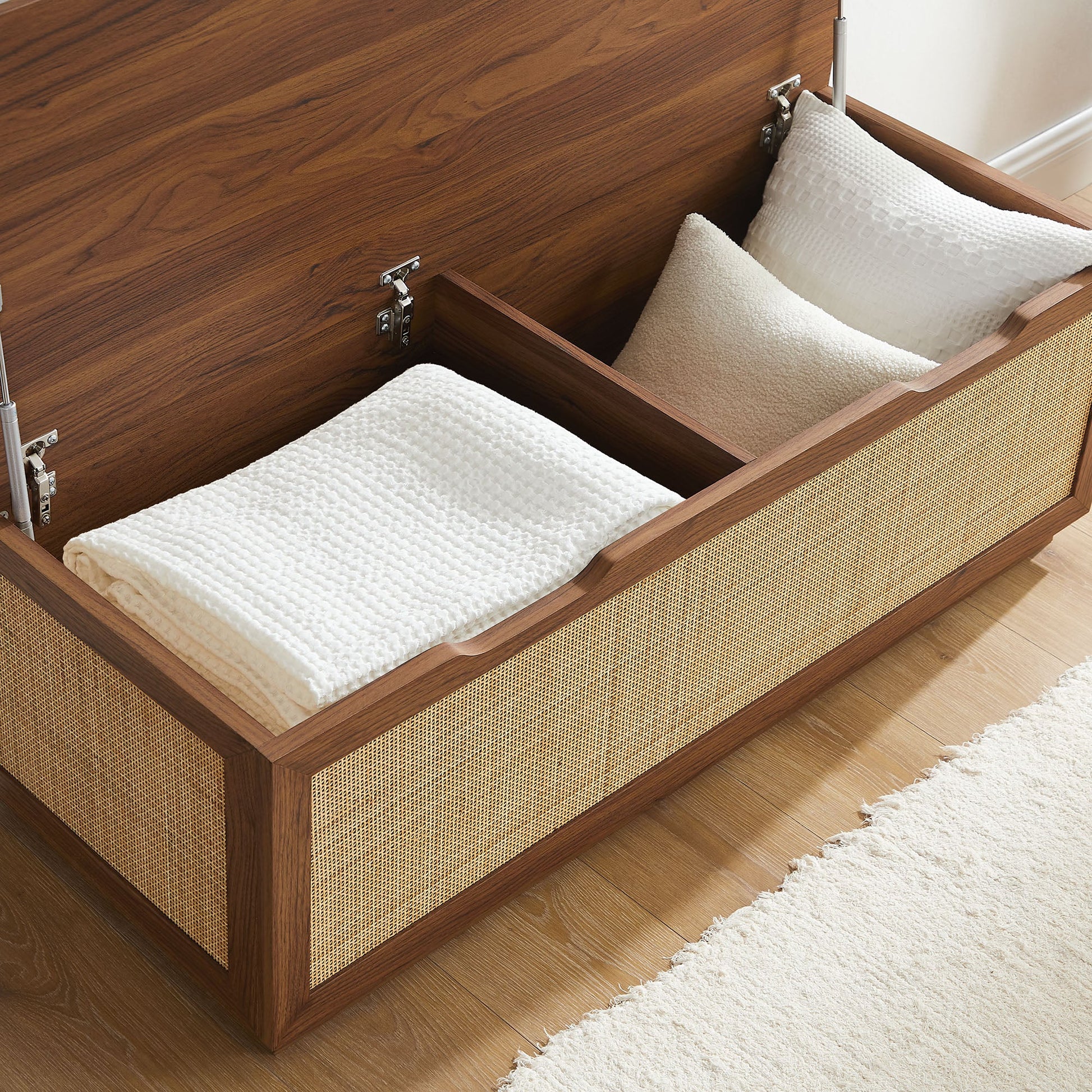 Soma Fluted 3-in-1 Hall Tree With Storage Bench and Coat Rack