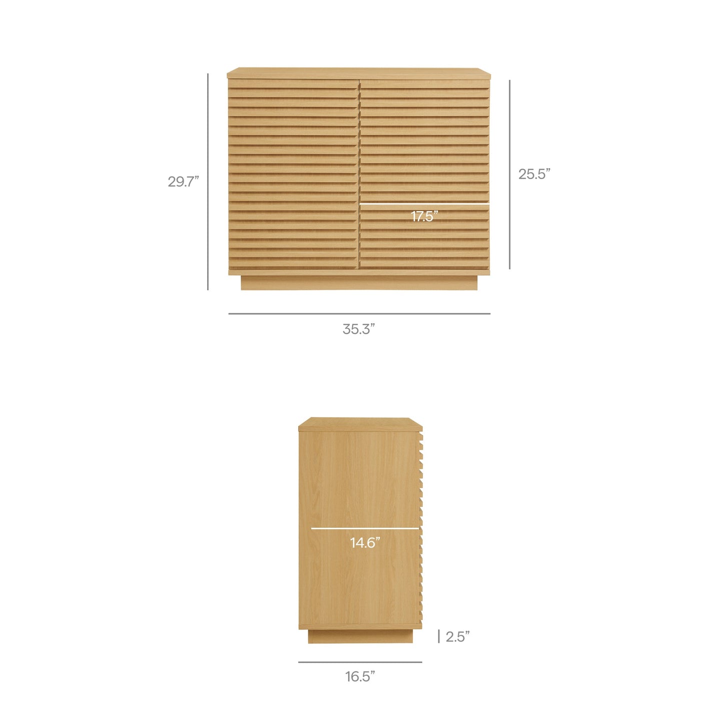 Render 2-Door Fluted Accent Cabinet