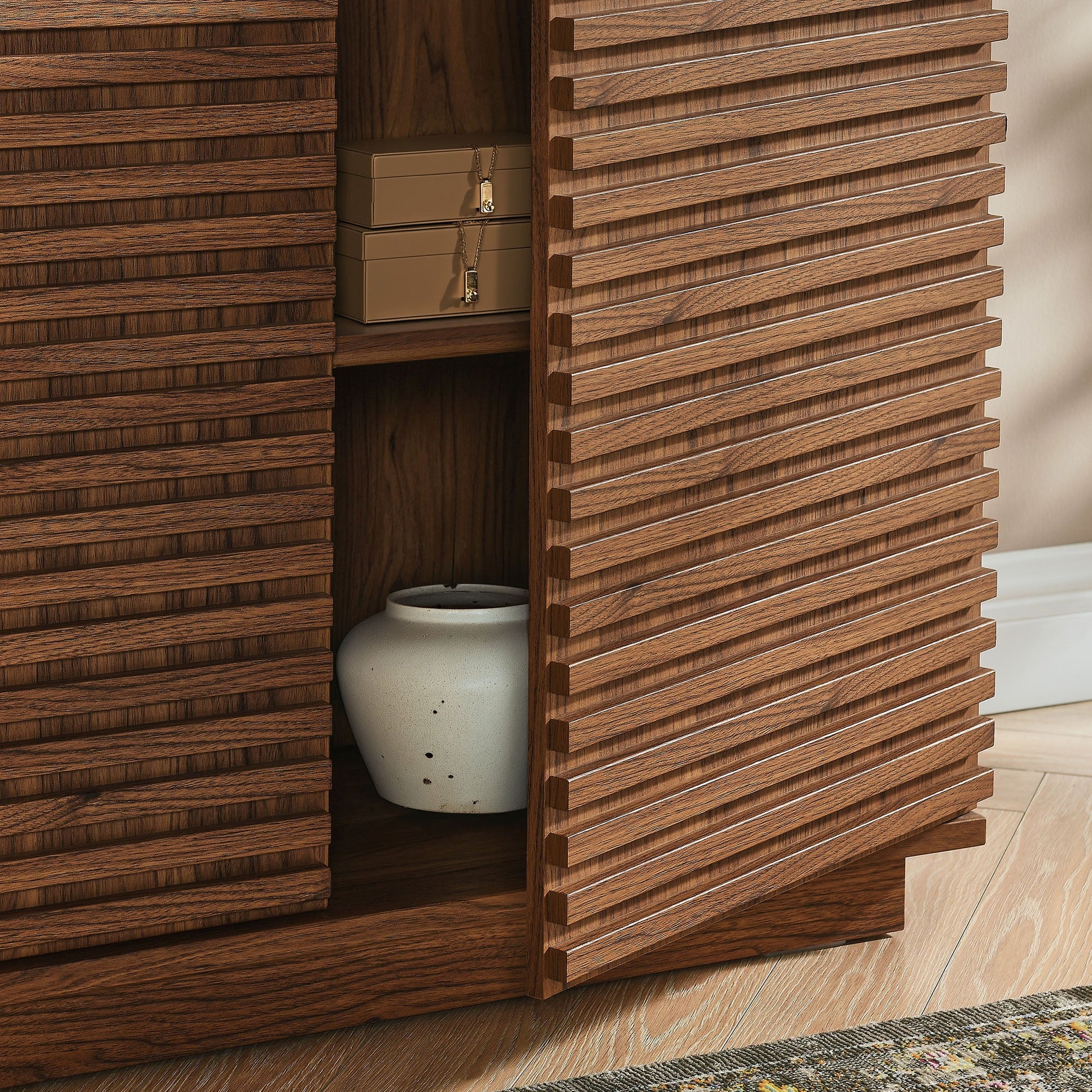 Render 2-Door Fluted Accent Cabinet