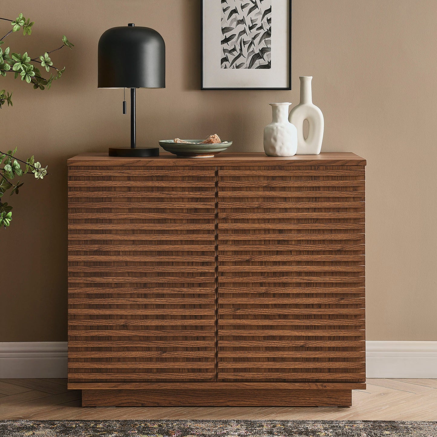 Render 2-Door Fluted Accent Cabinet
