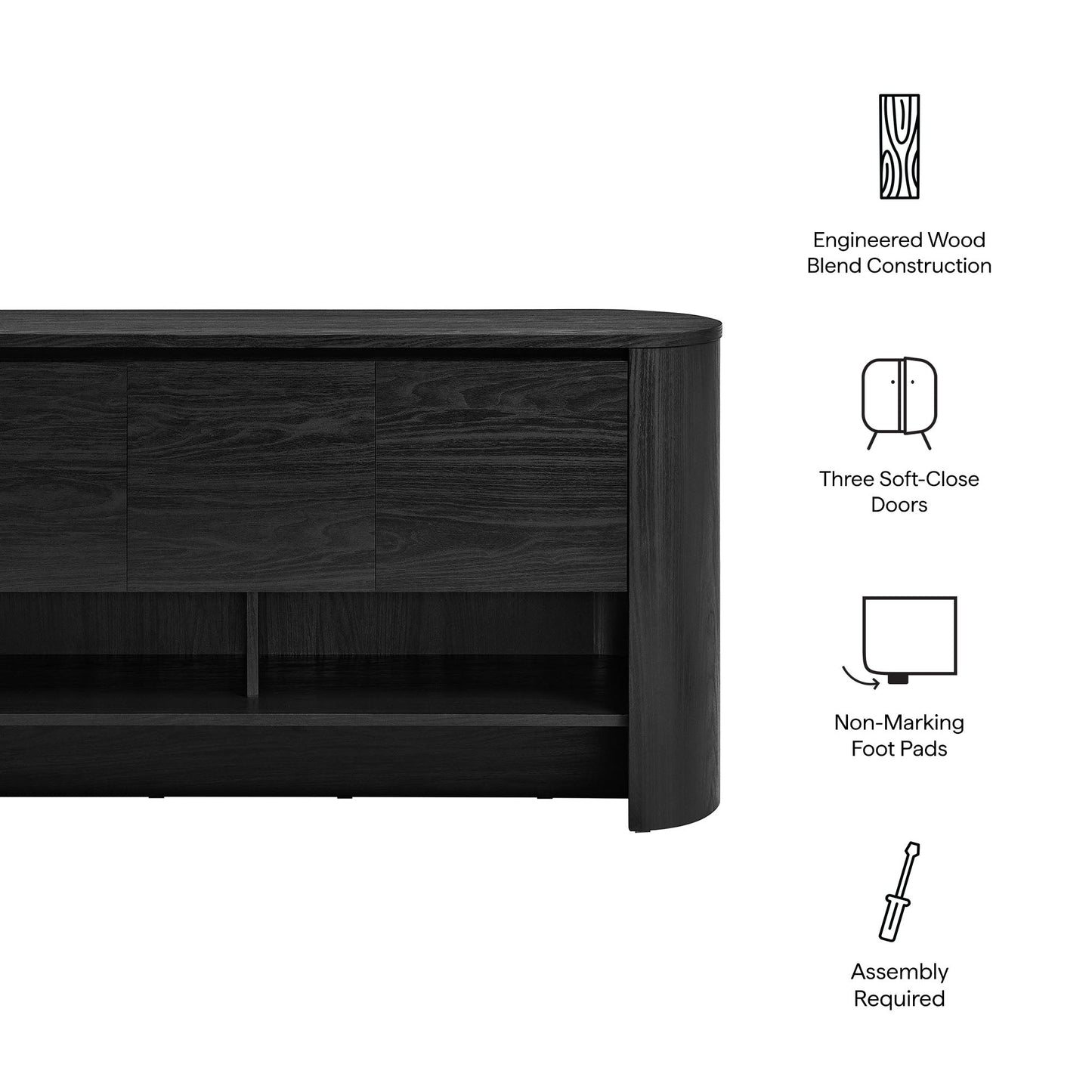 Duval 62 Inch Oval Sideboard