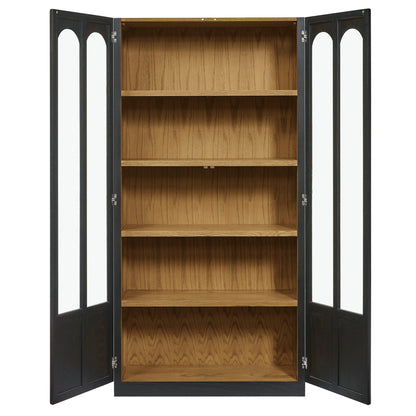 Anwen Solid Wood and Glass Display Cabinet