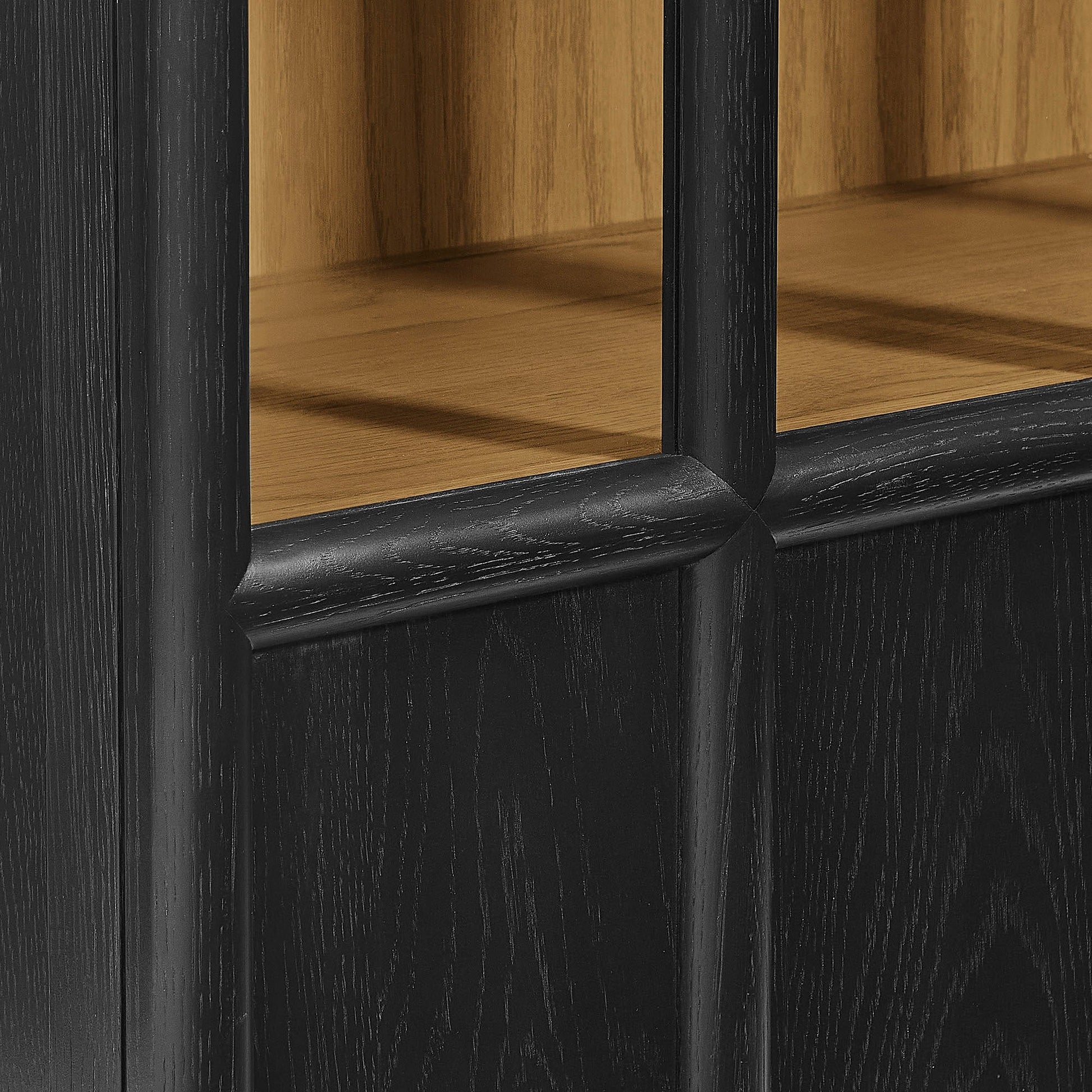 Anwen Solid Wood and Glass Display Cabinet