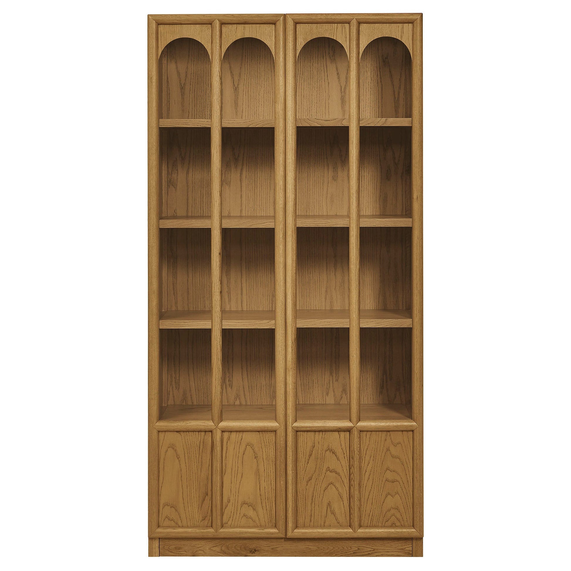 Anwen Solid Wood and Glass Display Cabinet