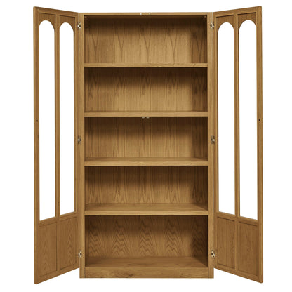 Anwen Solid Wood and Glass Display Cabinet