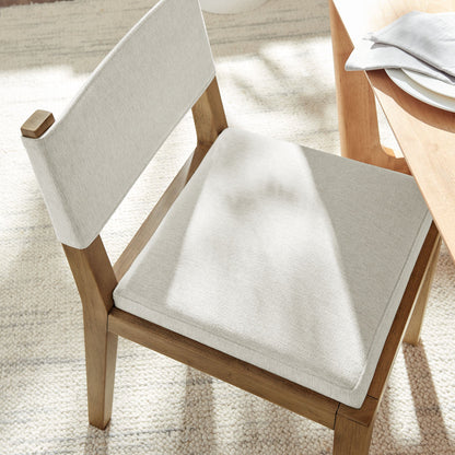 Calder Fabric Upholstered Wood Armless Dining Chair