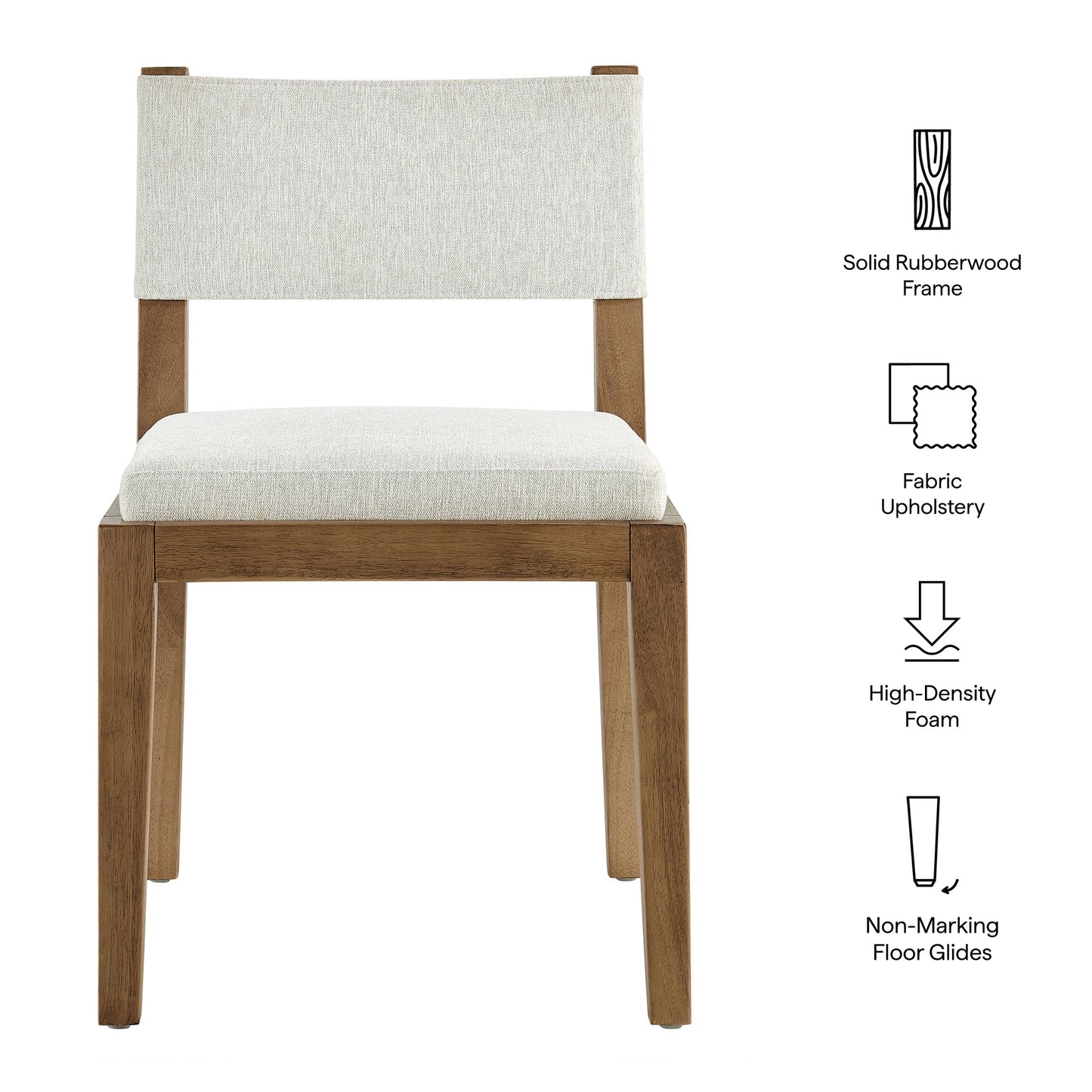 Calder Fabric Upholstered Wood Armless Dining Chair