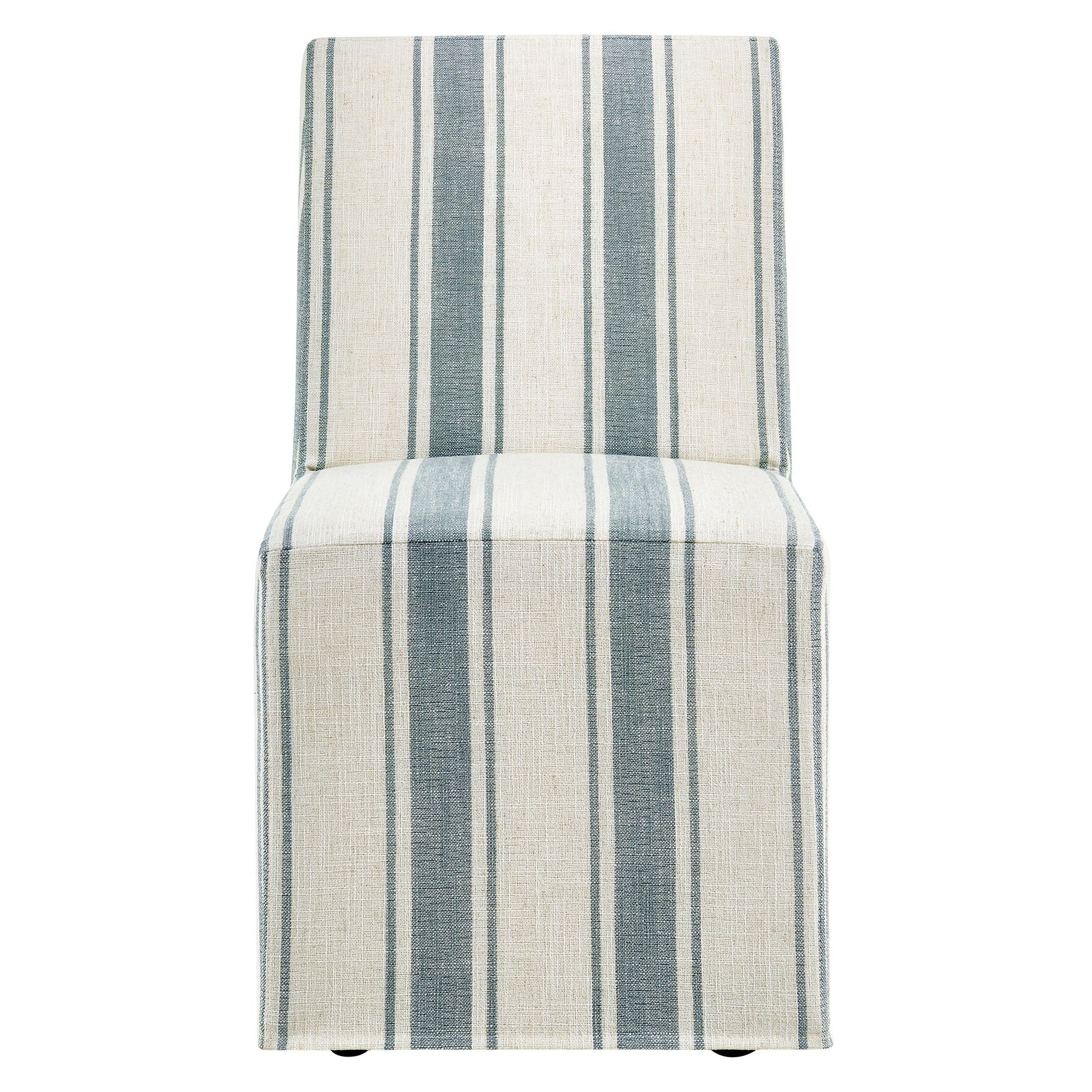 Tessera Striped Slipcovered Dining Side Chair