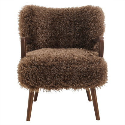 Zerra Faux Shearling Accent Armchair