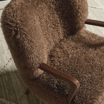 Zerra Faux Shearling Accent Armchair
