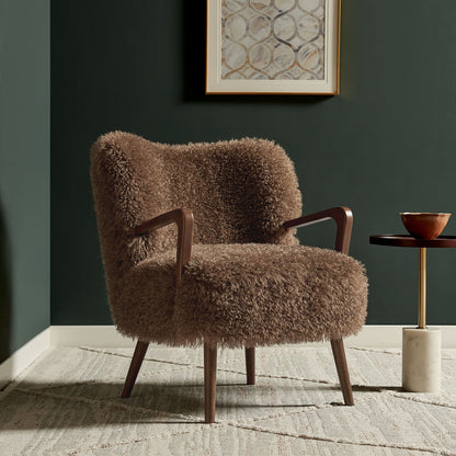 Zerra Faux Shearling Accent Armchair