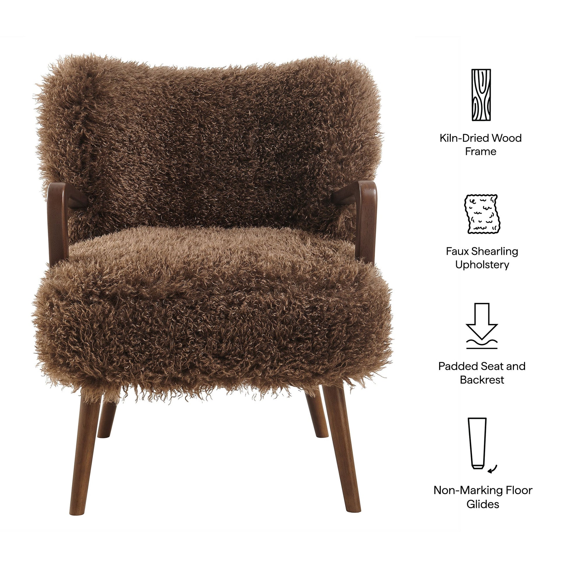 Zerra Faux Shearling Accent Armchair