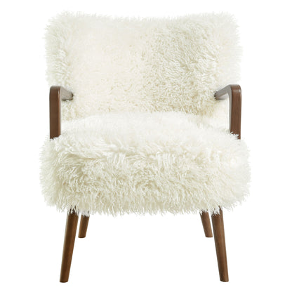Zerra Faux Shearling Accent Armchair