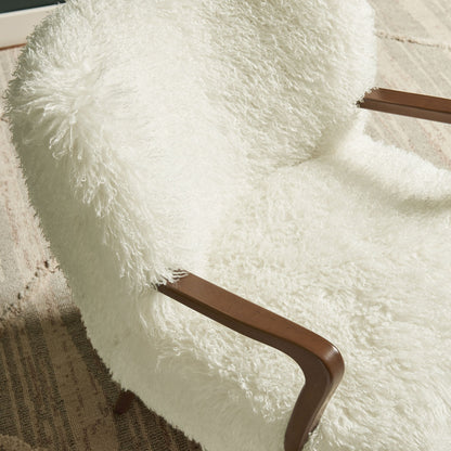 Zerra Faux Shearling Accent Armchair