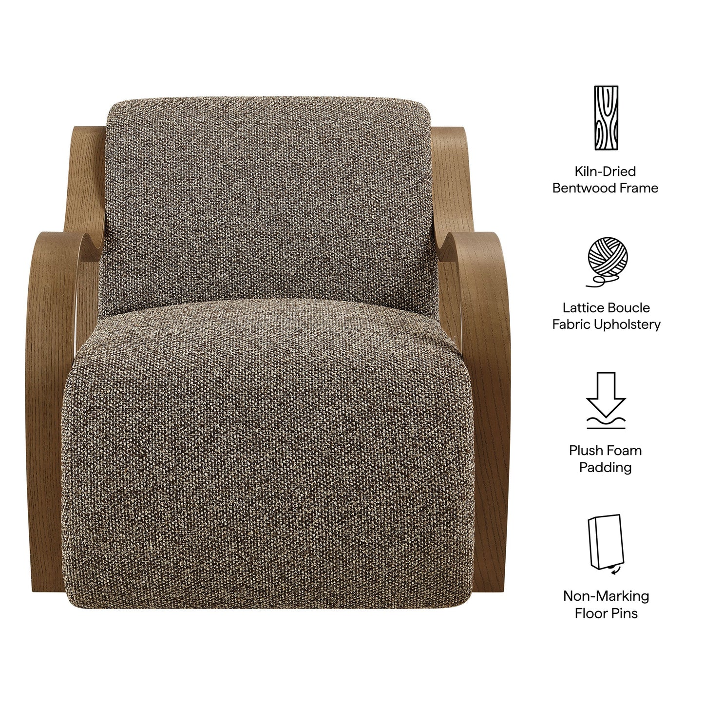 Atrium Lattice Boucle Accent Armchair