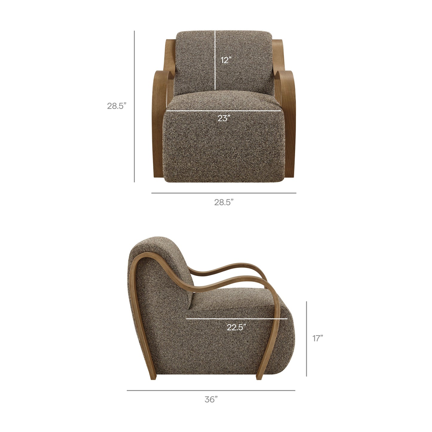 Atrium Lattice Boucle Accent Armchair