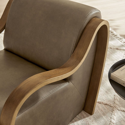 Atrium Vegan Leather Accent Armchair