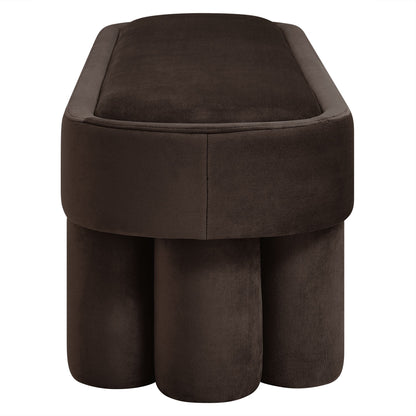 Mossi Oval Performance Velvet Accent Bench