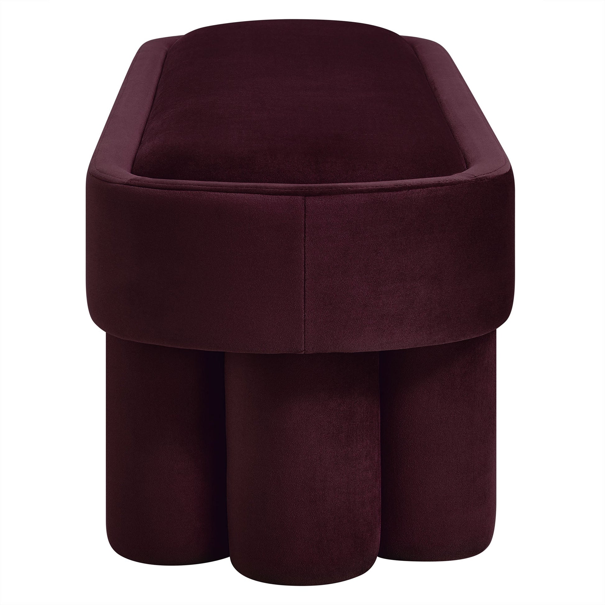 Mossi Oval Performance Velvet Accent Bench