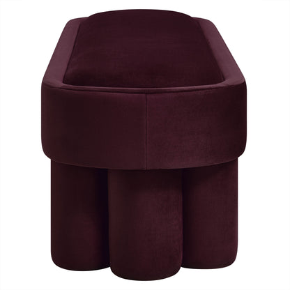 Mossi Oval Performance Velvet Accent Bench
