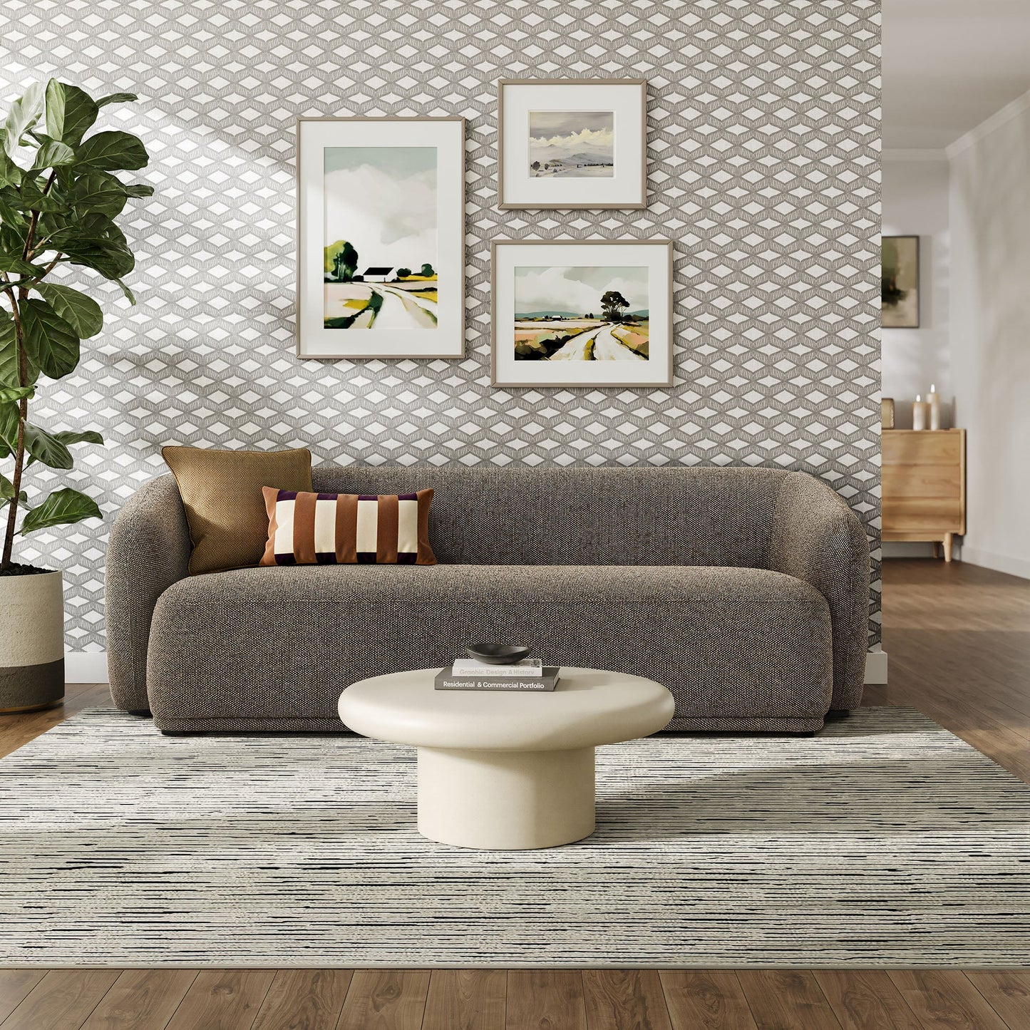 Monica 88 Inch Boucle Fabric Sofa