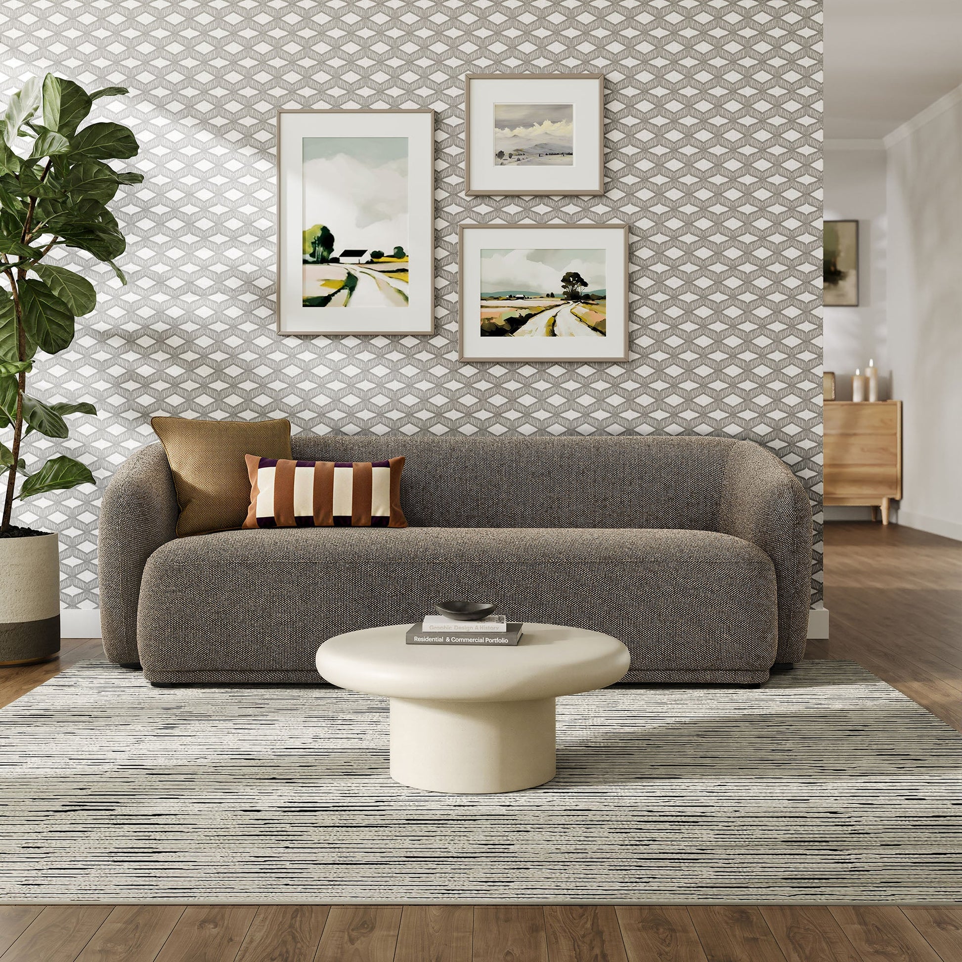 Monica 88 Inch Boucle Fabric Sofa