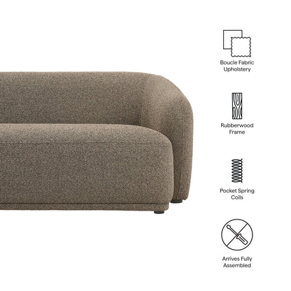 Monica 88 Inch Boucle Fabric Sofa