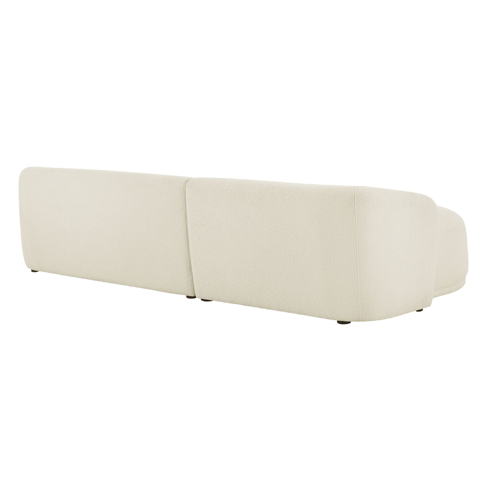 Monica 2 Piece Left Facing Boucle Fabric Modular Sofa with Chaise