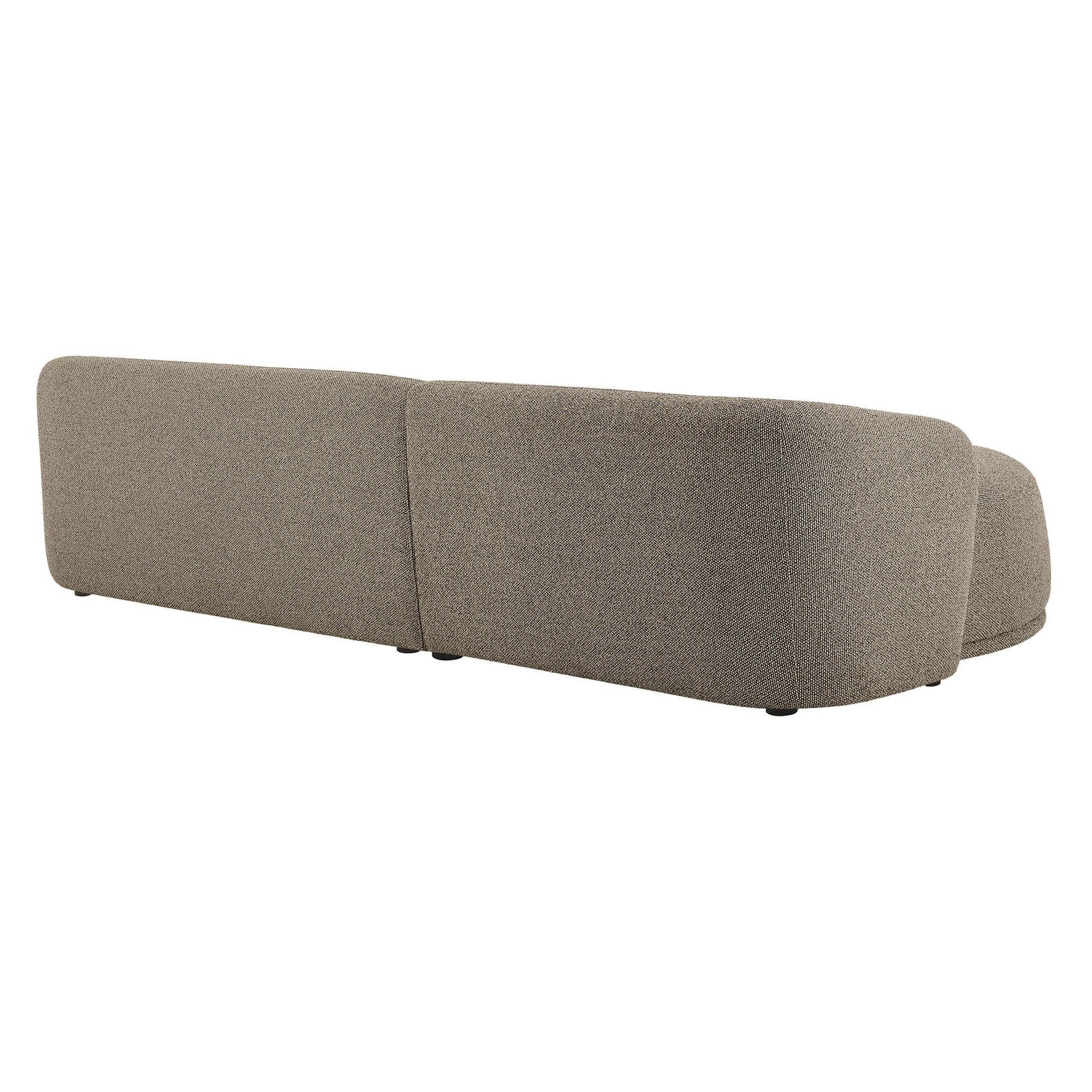 Monica 2 Piece Left Facing Boucle Fabric Modular Sofa with Chaise