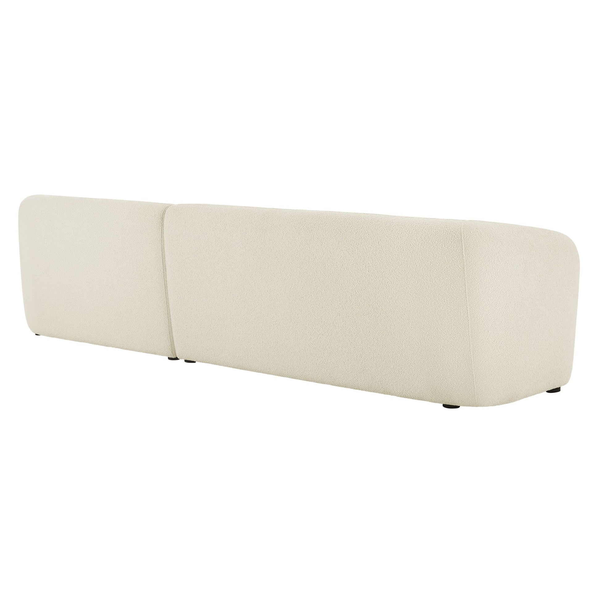 Monica 2 Piece Right Facing Boucle Fabric Modular Sofa with Chaise