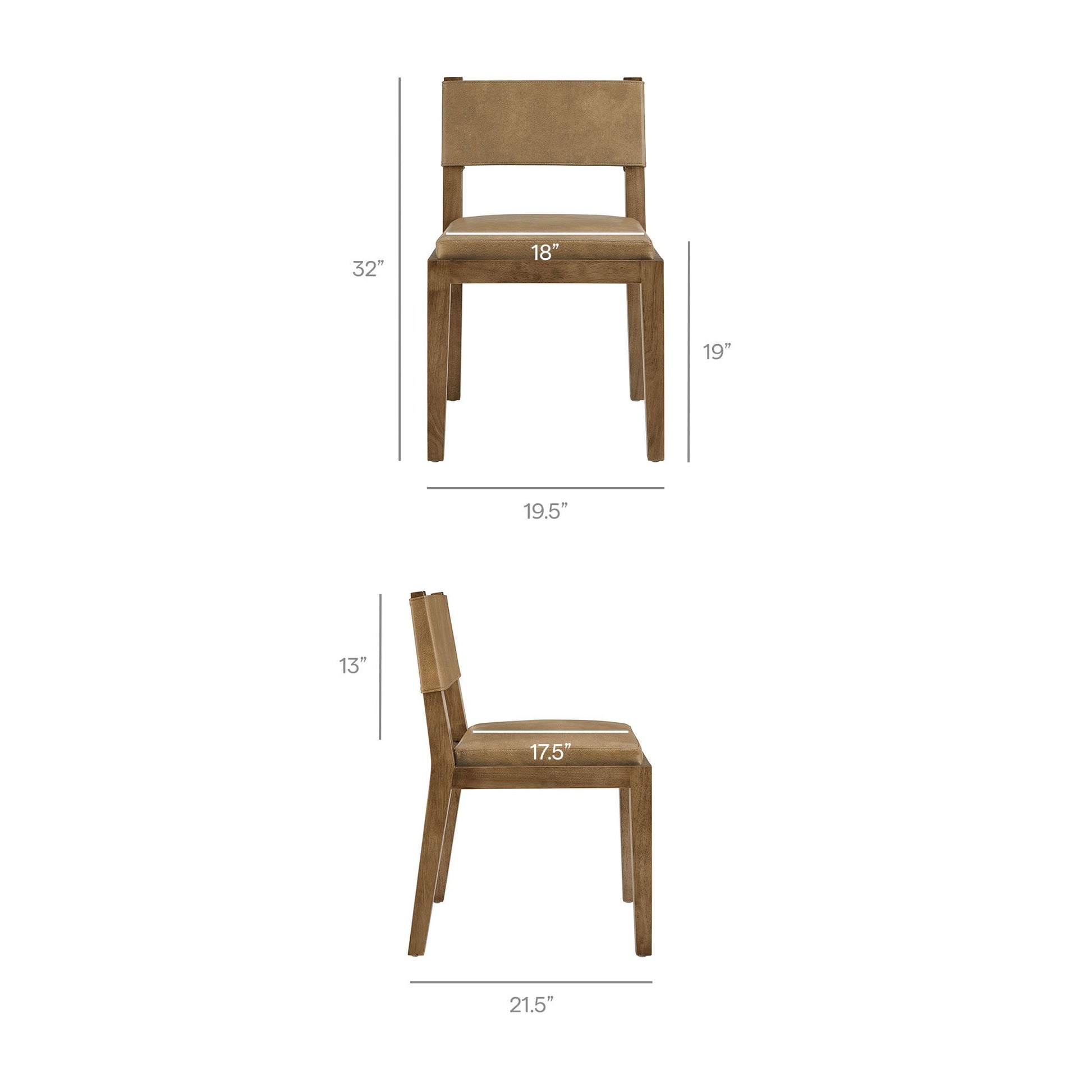 Calder Vegan Leather Dining Side Chair