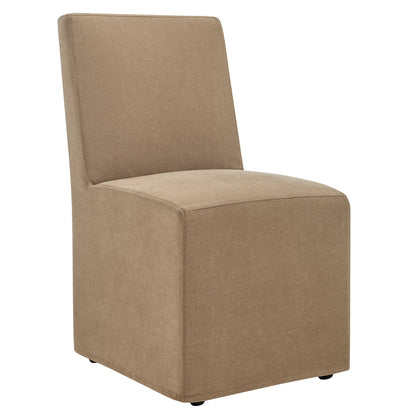 Tessera Upholstered Linen-Blend Slipcovered Dining Chair
