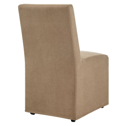 Tessera Upholstered Linen-Blend Slipcovered Dining Chair
